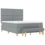 Cama con Base y Colchón y Banco Gris Claro 140x200 cm Tela by , Beds and slatted bases - Ref: Foro24-3344303, Price: 544,89 €...