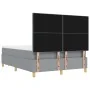 Cama con Base y Colchón y Banco Gris Claro 140x200 cm Tela by , Beds and slatted bases - Ref: Foro24-3344303, Price: 544,89 €...