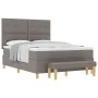 Cama Box Spring con colchón y banco Taupe 140x200 cm Tela | Foro24.es | Tu tienda online para hogar, jardín y más Foro24.es