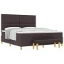 Cama con somier y colchón y banco marrón oscuro 180x200 cm de tela | Foro24.es | Tu tienda online para hogar, jardín y más Foro24.es