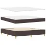 Cama con somier y colchón y banco marrón oscuro 180x200 cm de tela | Foro24.es | Tu tienda online para hogar, jardín y más Foro24.es