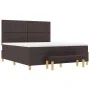 Cama con somier y colchón y banco marrón oscuro 180x200 cm de tela | Foro24.es | Tu tienda online para hogar, jardín y más Foro24.es