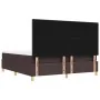 Cama con somier y colchón y banco marrón oscuro 180x200 cm de tela | Foro24.es | Tu tienda online para hogar, jardín y más Foro24.es