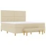 Cama con somier con colchón y banco Crema 180x200 cm de tela by , Beds and slatted bases - Ref: Foro24-3344322, Price: 699,65...