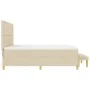 Cama con somier con colchón y banco Crema 180x200 cm de tela by , Beds and slatted bases - Ref: Foro24-3344322, Price: 699,65...
