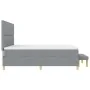 Cama con somier y colchón con banco gris claro 200x200 cm de tela von , Betten und Lattenroste - Ref: Foro24-3344324, Preis: ...