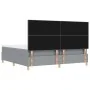 Cama con somier y colchón con banco gris claro 200x200 cm de tela von , Betten und Lattenroste - Ref: Foro24-3344324, Preis: ...