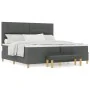 Cama con Box Spring y Colchón & Banco Gris Oscuro 200x200 cm Tela | Foro24.es | Tu tienda online para hogar, jardín y más Foro24.es