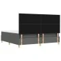 Cama con Box Spring y Colchón & Banco Gris Oscuro 200x200 cm Tela | Foro24.es | Tu tienda online para hogar, jardín y más Foro24.es