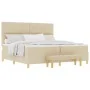 Cama con somier y colchón y banco Crema 200x200 cm Tela de , Camas y somieres - Ref: Foro24-3344329, Precio: 737,11 €, Descue...