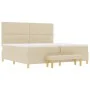 Cama con somier y colchón y banco Crema 200x200 cm Tela de , Camas y somieres - Ref: Foro24-3344329, Precio: 737,11 €, Descue...
