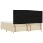 Cama con somier y colchón y banco Crema 200x200 cm Tela de , Camas y somieres - Ref: Foro24-3344329, Precio: 737,11 €, Descue...