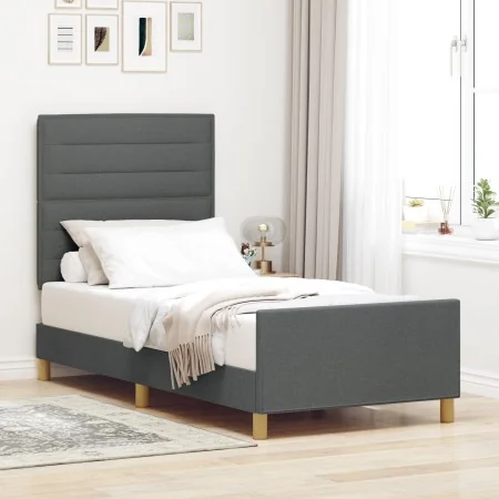 Cama Gris Oscuro 90x190 cm Tela | Foro24.es | Tu tienda online para hogar, jardín y más Foro24.es