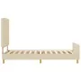 Estructura de Cama Crema 90x190 cm Tela de , Camas y somieres - Ref: Foro24-3344618, Precio: 159,25 €, Descuento: %
