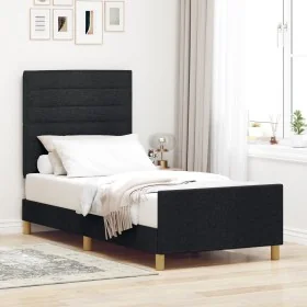 Cama Negra 90x200 cm de Tela von , Betten und Lattenroste - Ref: Foro24-3344622, Preis: 148,93 €, Rabatt: %