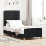 Cama Negra 90x200 cm de Tela by , Beds and slatted bases - Ref: Foro24-3344622, Price: 148,91 €, Discount: %