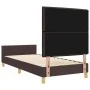 Estructura de Cama Marrón Oscuro 90x200 cm Tela by , Beds and slatted bases - Ref: Foro24-3344623, Price: 156,11 €, Discount: %