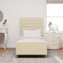 Estructura de Cama - Crema, 90x200 cm, Tela de , Camas y somieres - Ref: Foro24-3344625, Precio: 155,50 €, Descuento: %