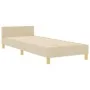 Estructura de Cama - Crema, 90x200 cm, Tela de , Camas y somieres - Ref: Foro24-3344625, Precio: 155,50 €, Descuento: %
