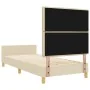 Estructura de Cama - Crema, 90x200 cm, Tela de , Camas y somieres - Ref: Foro24-3344625, Precio: 155,50 €, Descuento: %