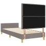 Estructura de cama Taupe 100x200 cm Tela by , Beds and slatted bases - Ref: Foro24-3344631, Price: 152,65 €, Discount: %