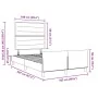 Estructura de cama Taupe 100x200 cm Tela by , Beds and slatted bases - Ref: Foro24-3344631, Price: 152,65 €, Discount: %