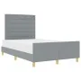 Estructura de Cama Gris Claro 120x190 cm Tela by , Beds and slatted bases - Ref: Foro24-3344634, Price: 198,54 €, Discount: %
