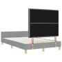 Estructura de Cama Gris Claro 120x190 cm Tela by , Beds and slatted bases - Ref: Foro24-3344634, Price: 198,54 €, Discount: %