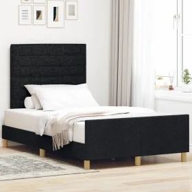 Cama Negra 120x190 cm de Tela