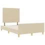 Estructura de Cama Crema 120x190 cm de Tela von , Betten und Lattenroste - Ref: Foro24-3344639, Preis: 196,15 €, Rabatt: %