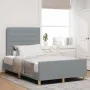 Estructura de Cama Gris Claro 120x200 cm Tela by , Beds and slatted bases - Ref: Foro24-3344641, Price: 189,91 €, Discount: %