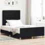 Cama Negra 120x200 cm de Tela by , Beds and slatted bases - Ref: Foro24-3344643, Price: 205,19 €, Discount: %