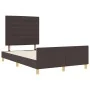 Estructura de Cama Marrón Oscuro 120x200 cm Tela by , Beds and slatted bases - Ref: Foro24-3344644, Price: 171,90 €, Discount: %