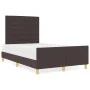 Estructura de Cama Marrón Oscuro 120x200 cm Tela by , Beds and slatted bases - Ref: Foro24-3344644, Price: 171,90 €, Discount: %