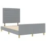 Cama Gris Claro 140x190 cm Tela by , Beds and slatted bases - Ref: Foro24-3344648, Price: 234,63 €, Discount: %