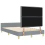 Cama Gris Claro 140x190 cm Tela by , Beds and slatted bases - Ref: Foro24-3344648, Price: 234,63 €, Discount: %