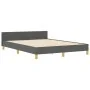 Estructura de cama Gris Oscuro 140x190 cm Tela by , Beds and slatted bases - Ref: Foro24-3344649, Price: 243,19 €, Discount: %