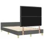 Estructura de cama Gris Oscuro 140x190 cm Tela by , Beds and slatted bases - Ref: Foro24-3344649, Price: 243,19 €, Discount: %