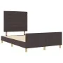 Estructura de Cama de Tela Marrón Oscuro 140x190 cm | Foro24.es | Tu tienda online para hogar, jardín y más Foro24.es