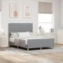 Estructura de Cama en Gris Claro, 140x200 cm, Tela von , Betten und Lattenroste - Ref: Foro24-3344655, Preis: 247,98 €, Rabat...