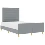 Estructura de Cama en Gris Claro, 140x200 cm, Tela von , Betten und Lattenroste - Ref: Foro24-3344655, Preis: 247,98 €, Rabat...