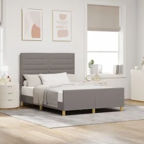 Marco de Cama en Taupe, 140x200 cm de Tela