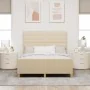 Estructura de Cama Crema 140x200 cm Tela by , Beds and slatted bases - Ref: Foro24-3344660, Price: 225,92 €, Discount: %