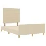 Estructura de Cama Crema 140x200 cm Tela by , Beds and slatted bases - Ref: Foro24-3344660, Price: 225,92 €, Discount: %