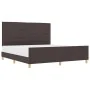 Cama Marrón Oscuro 180x200 cm Tela by , Beds and slatted bases - Ref: Foro24-3344672, Price: 264,06 €, Discount: %