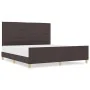 Cama Marrón Oscuro 180x200 cm Tela by , Beds and slatted bases - Ref: Foro24-3344672, Price: 264,06 €, Discount: %