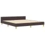 Cama Marrón Oscuro 180x200 cm Tela by , Beds and slatted bases - Ref: Foro24-3344672, Price: 264,06 €, Discount: %