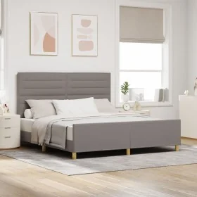Estructura de Cama en Taupe, 180x200 cm, Tela