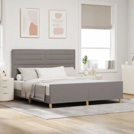Estructura de Cama en Taupe, 180x200 cm, Tela by , Beds and slatted bases - Ref: Foro24-3344673, Price: 263,48 €, Discount: %