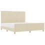 Cama en color crema - 180x200 cm de tela von , Betten und Lattenroste - Ref: Foro24-3344674, Preis: 280,70 €, Rabatt: %